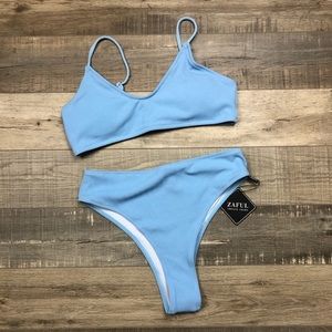 ZAFUL | Powder Blue Two Piece Swimsuit Bikini NWT